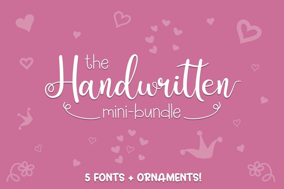 Handwritten Font Bundle Font Handwritten Font Font Bundle Etsy