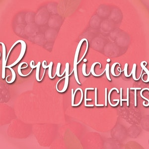 Berry Smoothies, font, script font, font duo, swirly font, pretty font, feminine font, cursive font, bouncy font, handwritten font, fun font image 8