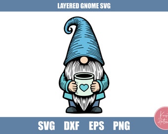 Layered Gnome SVG, Gnome SVG Cricut, Valentines Gnome SVG, Gnomie svg, gnome t-shirt svg, layered gnomie svg, cut gnome svg