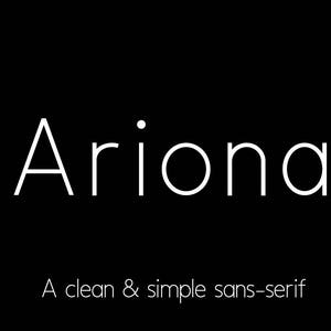 Ariona Sans-sérif usage commercial police, police de lumière, police mince, sans empattement, police, police plein, police logo, invitation police, police modèle