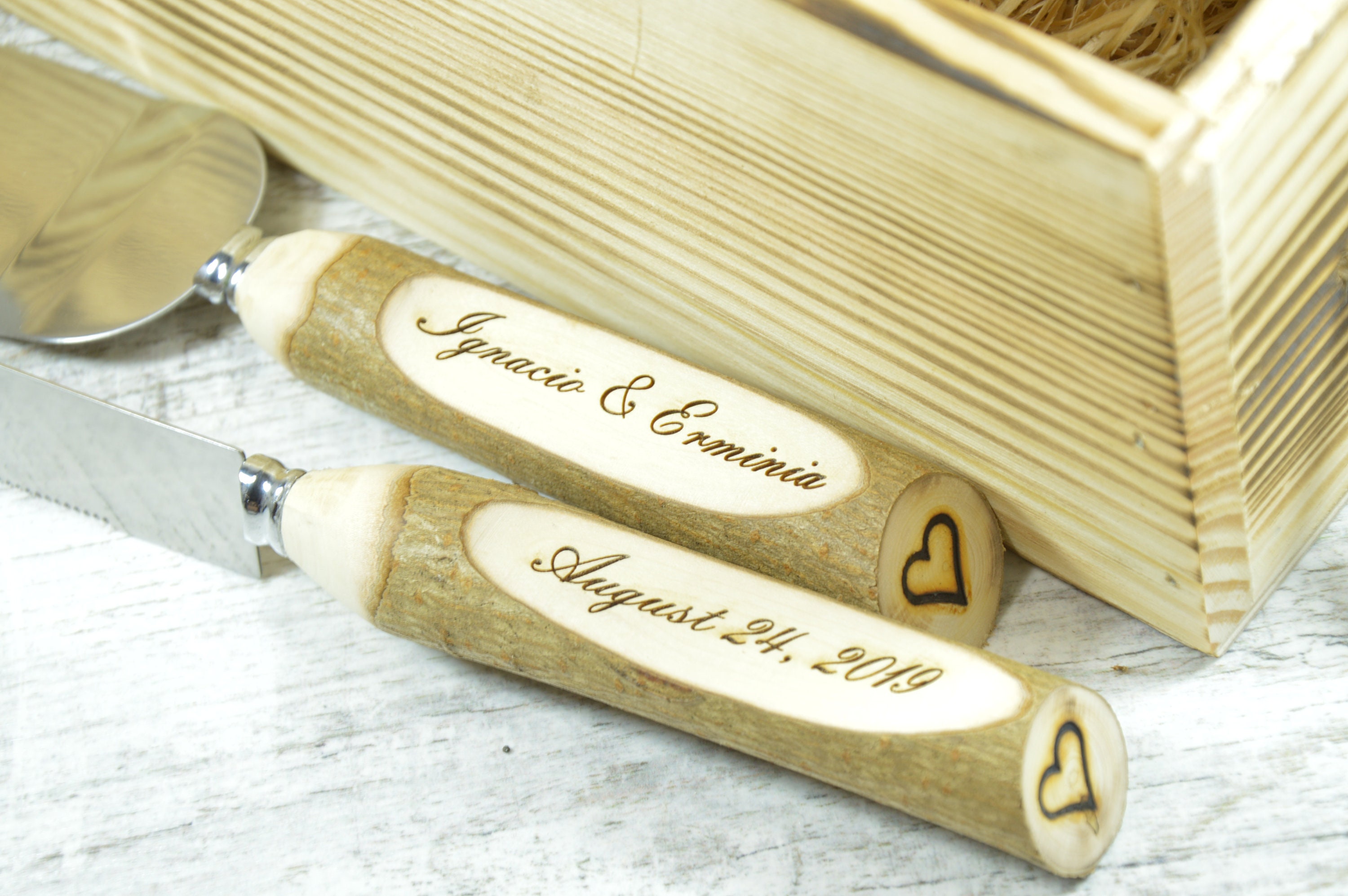 Wedding knife. Wedding cake set. Personalized knife. Cake Etsy