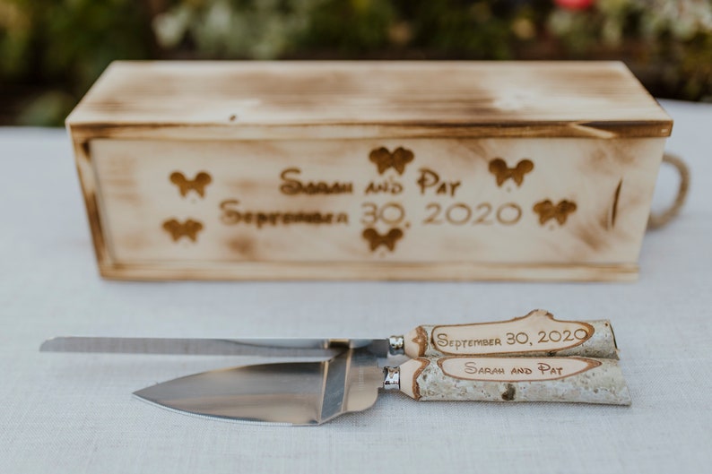 Disney inspired Wedding Black Engraved Wedding Cake Knife and Etsy