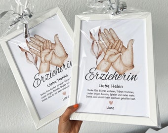 Weihnachtsgeschenk Kindergarten, Tagesmutter, Abschiedsgeschenk Kindergarten, Abschied Erzieherin, personalisierte Geschenke Erzieherin