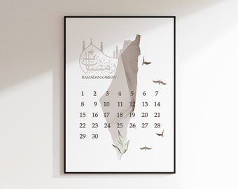 ramadan kalender palästina, freegaza, , ramadan Kareem, hayirli ramazanlar, ramadan deko, countdown kalender, islamisches bild, islamicart,
