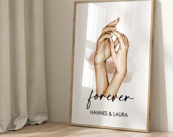 Love poster | Personalized poster | Wedding gift, engagement gift | Christmas gift for couples, Valentine's Day gift