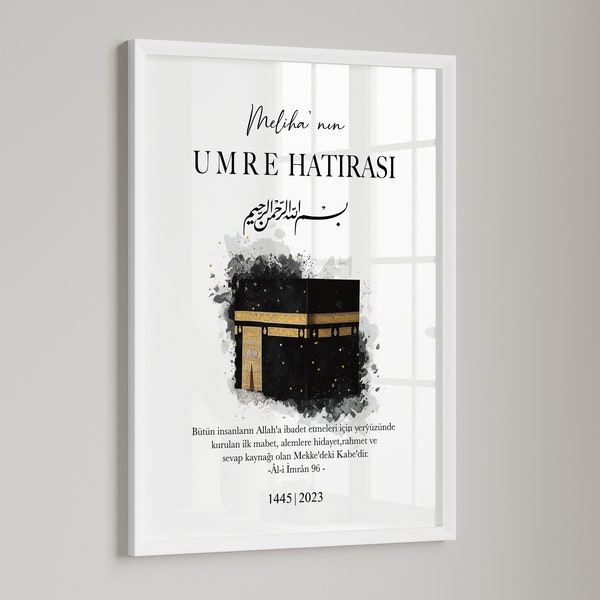 Cadeaux Omra et Hajj, umre hatirasi, umre hediyesi, mekke, affiche kaabe, affiche kabe islamique, peintures murales islamiques, cadeaux islamiques