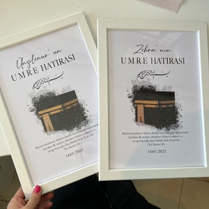 Cadeaux Omra et Hajj, umre hatirasi, umre hediyesi, mekke, affiche kaabe, affiche kabe islamique, peintures murales islamiques, cadeaux islamiques image 5