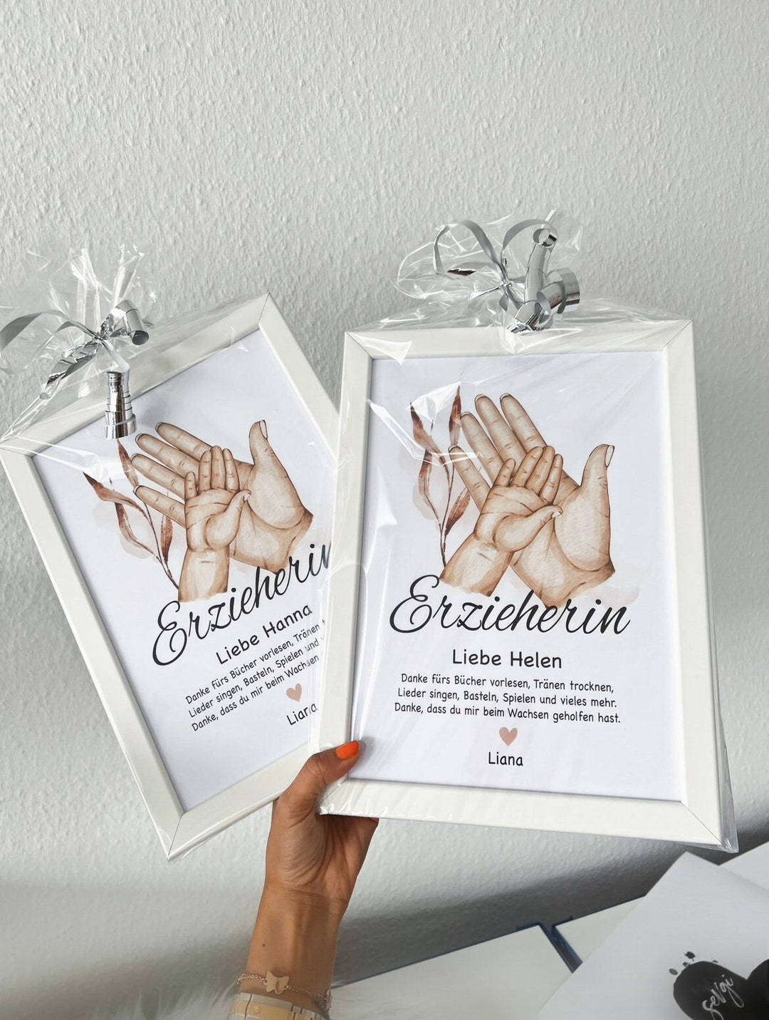  Geschenk Erzieherin, Tagesmutter, Abschiedsgeschenk Kindergarten Bildidee 