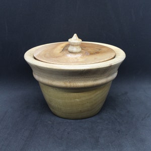 Handcrafted, lathe turned, lidded Bowl made from oak