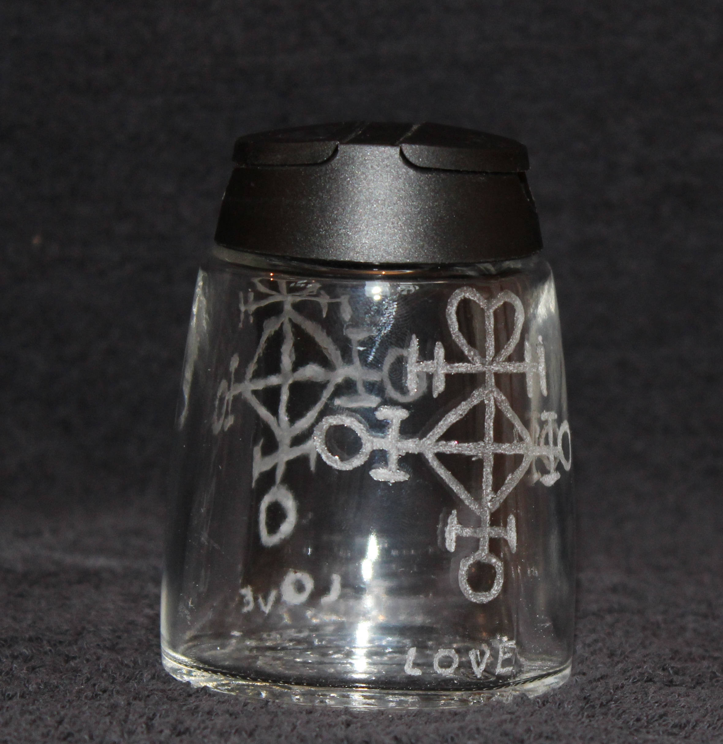 Celtic symbols Spice Jars Glass hand etched spice bottles Etsy