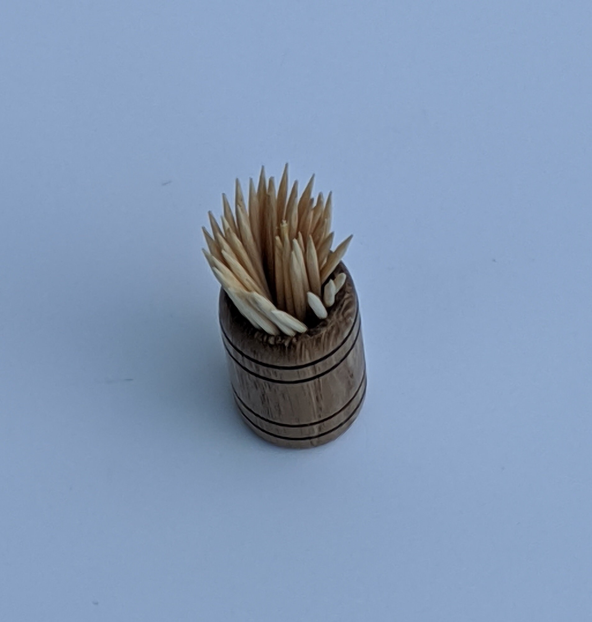 Lathe Turned Barrel Shaped Toothpick Holder Made From Oak Etsy UK