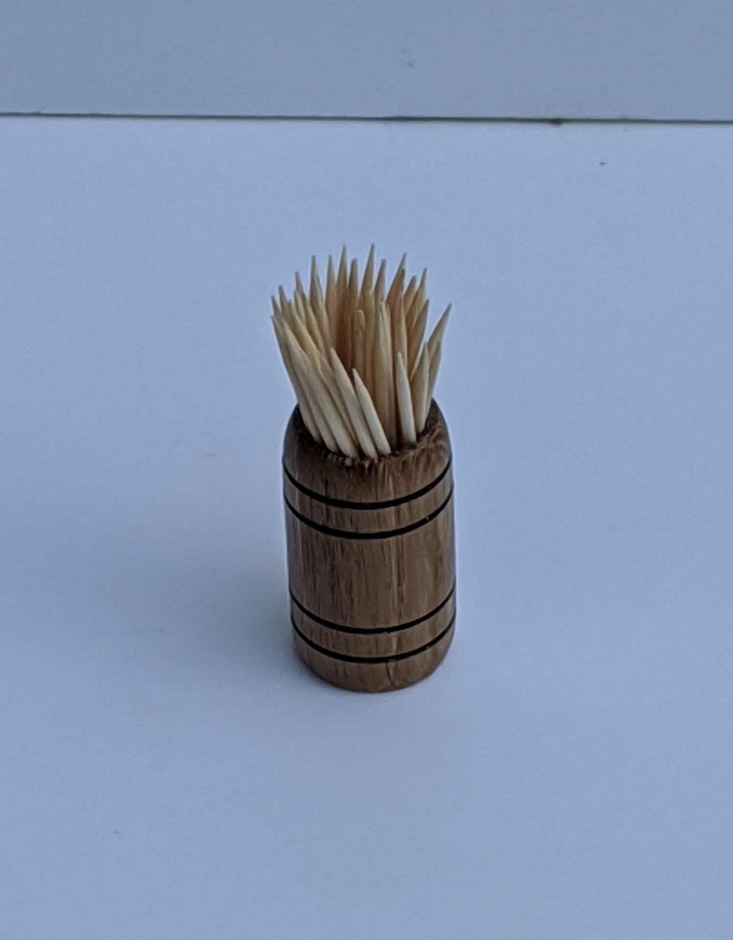 Lathe Turned Barrel Shaped Toothpick Holder Made From Oak Etsy UK
