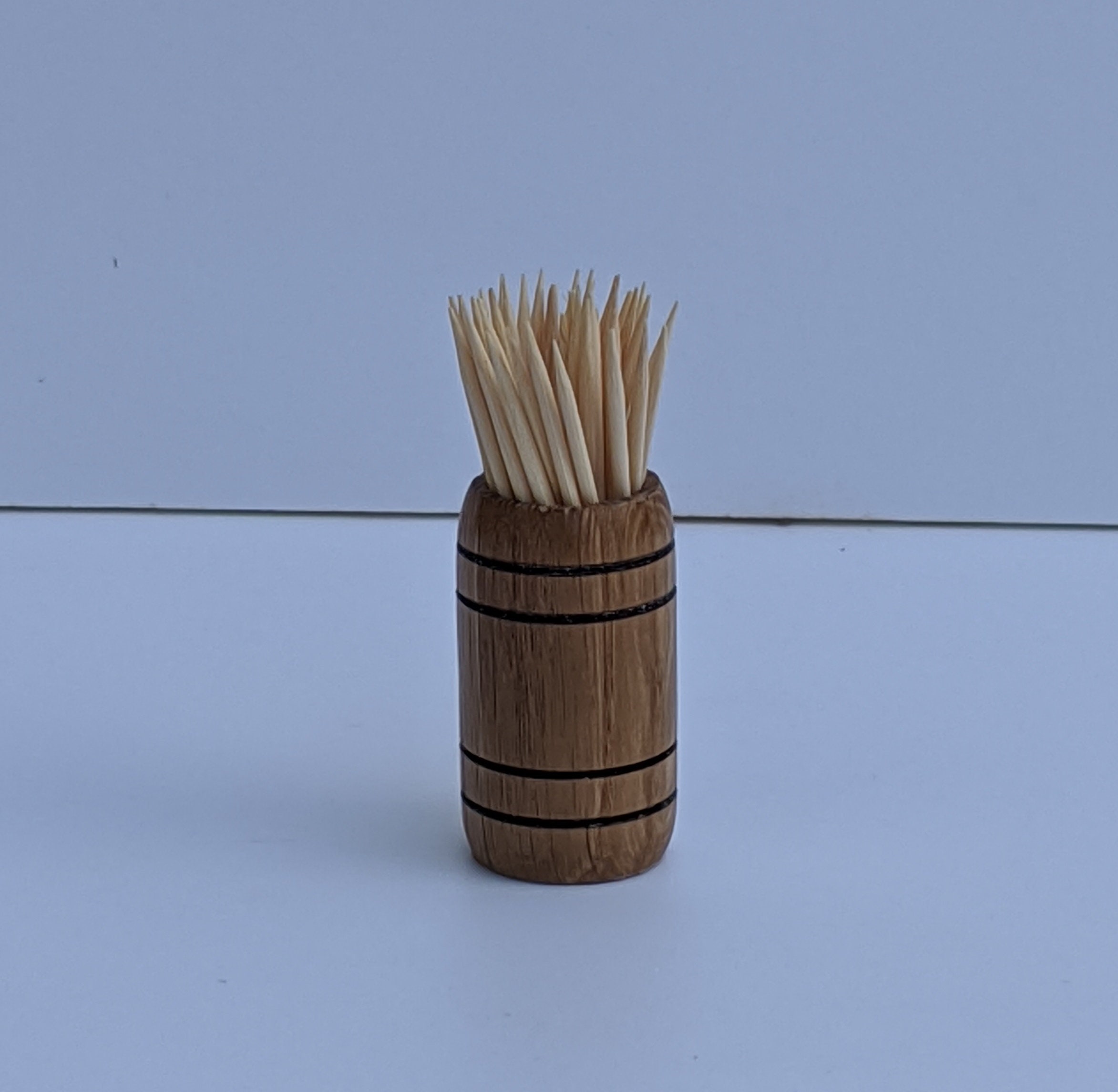 Lathe Turned Barrel Shaped Toothpick Holder Made From Oak Etsy UK