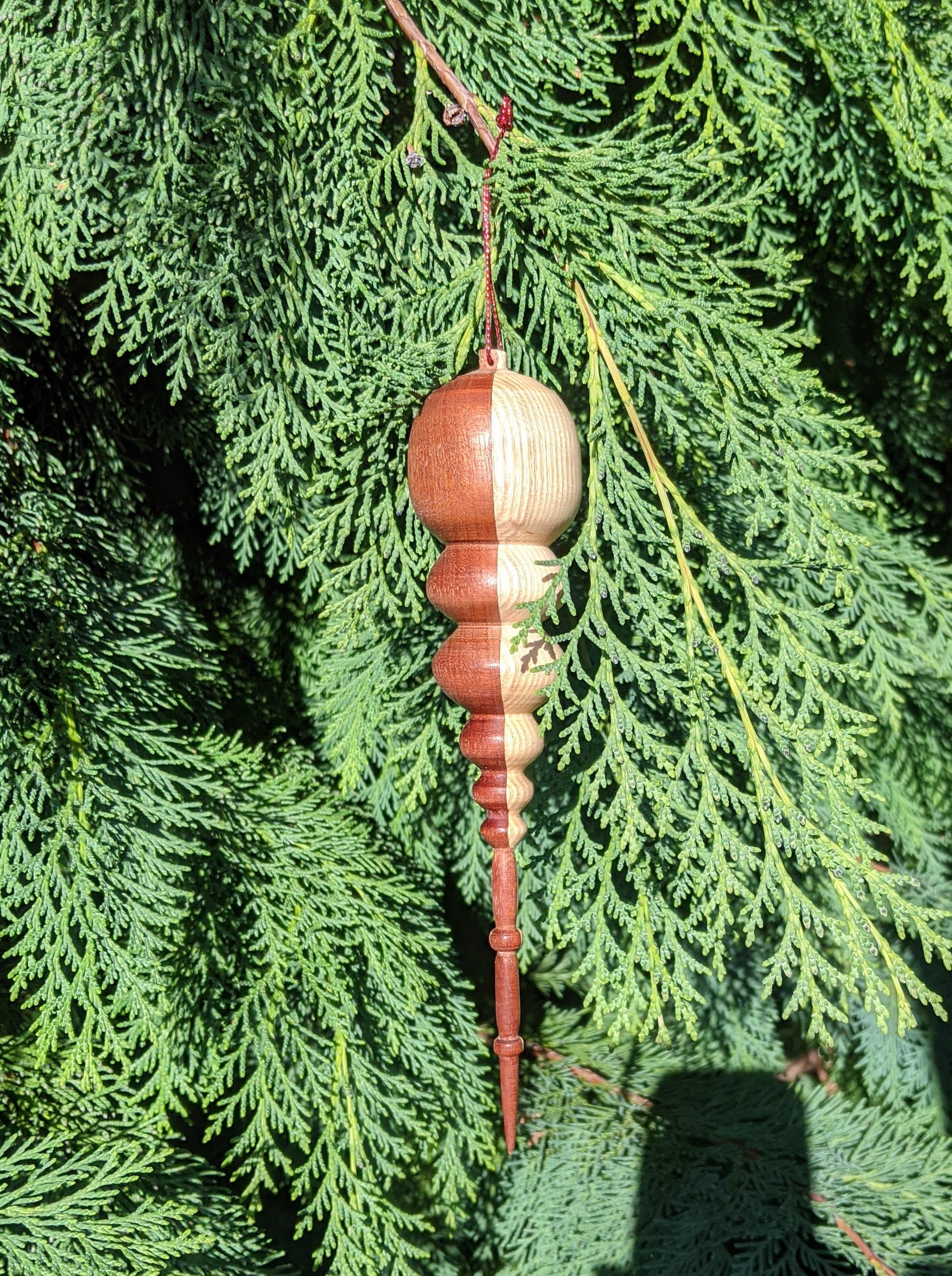 Lathe Turned, Hardwood, Christmas Tree Ornament - Etsy