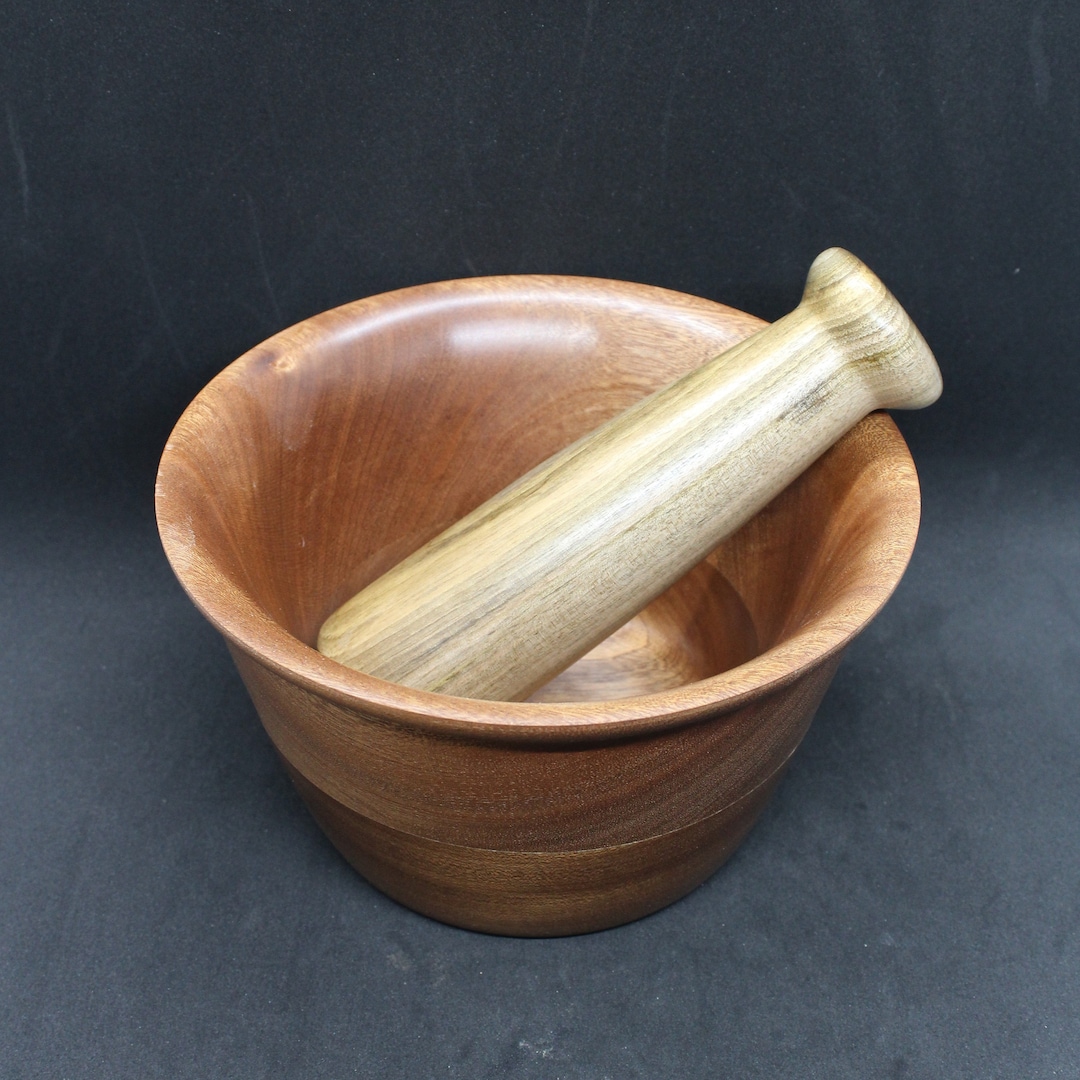 Large Wooden, Mortar and Pestle, Made From Walnut, Mahogany and Sapele Etsy