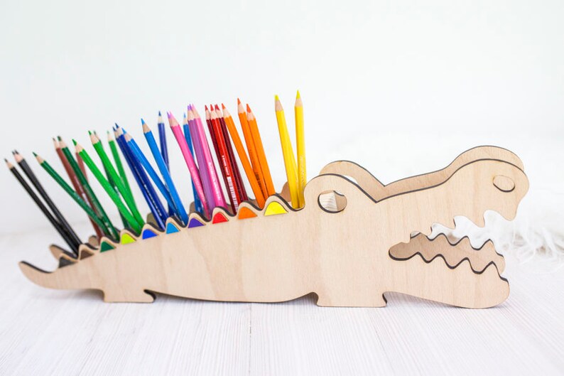Montessori Holz Stifthalter Farbe Sortieren Praktische Etsy