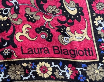 Винтажный шарф 70-х Laura Biagiotti Италия 100% шелк