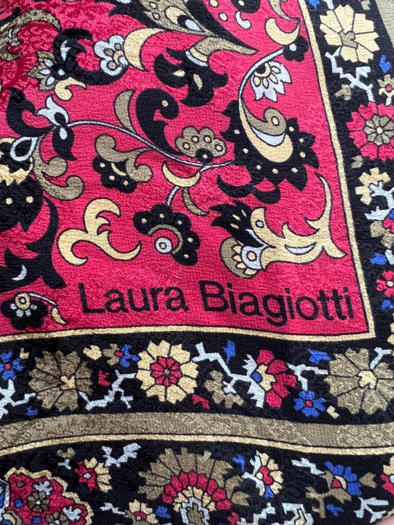 Винтажный шарф 70-х Laura Biagiotti Италия 100% шелк