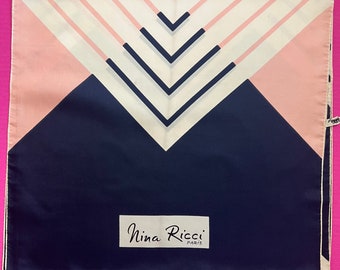 Редкий длинный шарф Nina Ricci 167 см 100% шелк Винтаж сделанный во Франции