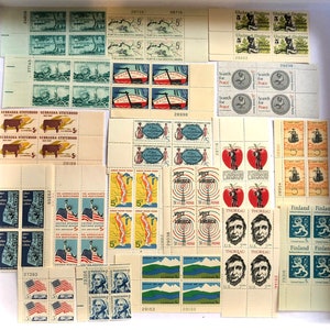 Stamps, USA Group of 4 x 19 Stamps, Philately, American collectors Stamps, Crafts