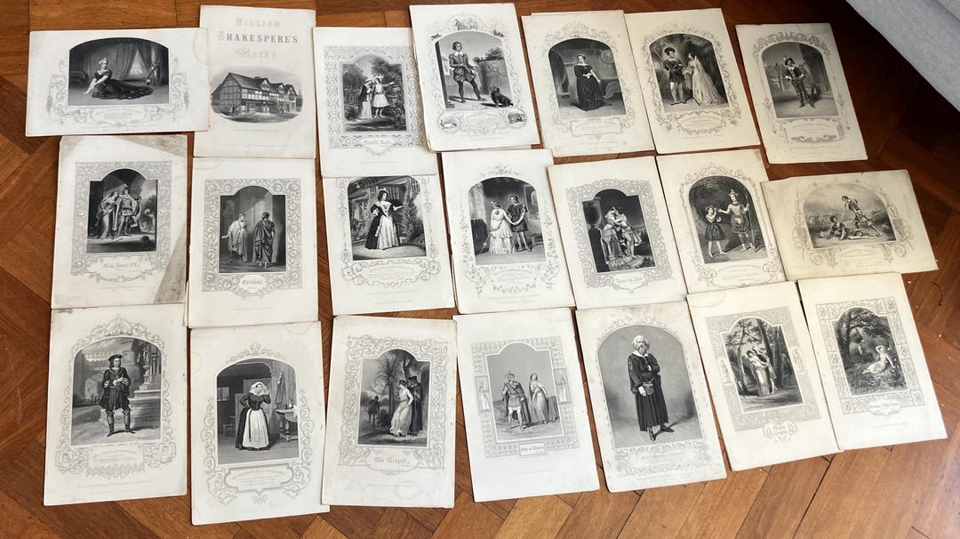 Antique Shakespeare Plays Prints | 1800s | 21 Prints | Victorian ...