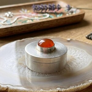 Vintage Silver Pill Box | Pretty Miniature Box | Trinket Box | Ring Box |