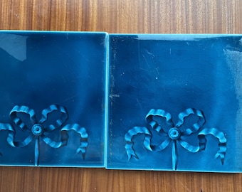 Carrelage décoratif bleu antique pour bordure, cheminée victorienne en céramique (6 x 6 po.)