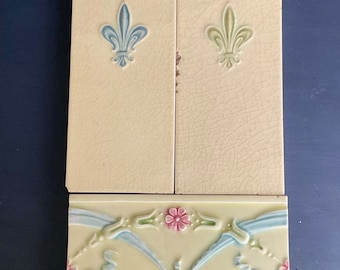 Azulejo antiguo, Azulejo de cerámica, Azulejos decorativos, Azulejo con flores, Azulejos antiguos, Azulejo victoriano, Azulejo con borde