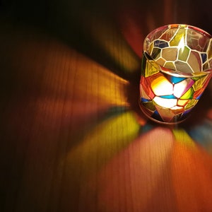 Handmade Stained Glass Style Tealight Holders image 3