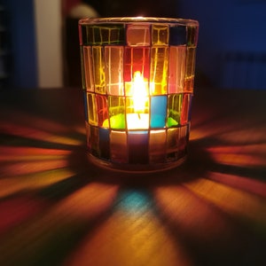 Handmade Stained Glass Style Tealight Holders image 4