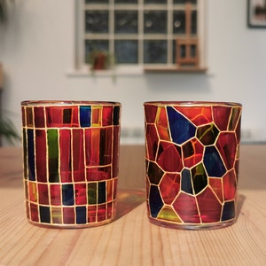 Handmade Stained Glass Style Tealight Holders image 9