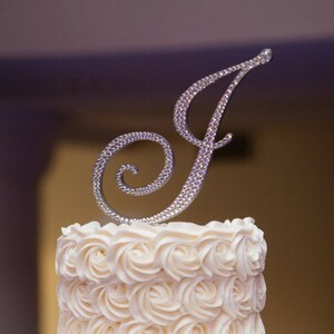 Monogram Cake Topper, Rhinestone Cake Topper, Crystal Monogram Topper, Initial Cake Topper, Wedding Cake Topper