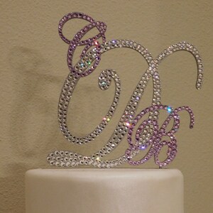Monogram Cake Topper, Wedding Cake Topper, Initial Cake Topper  ANY LETTER A B C D E F G H I J K L M N O P Q R S T U V W X Y Z