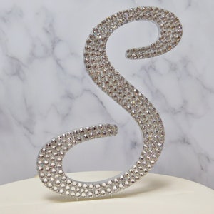 Monogram Cake Topper, Rhinestone Cake Topper, Crystal Monogram Topper, Initial Cake Topper, Wedding Cake Topper
