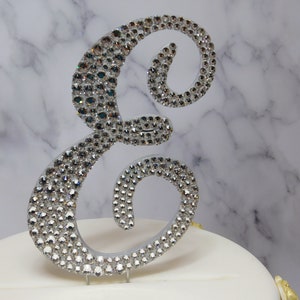 Monogram Cake Topper, Rhinestone Cake Topper, Crystal Monogram Topper, Initial Cake Topper, Wedding Cake Topper