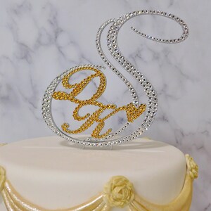 Monogram Cake Topper, Wedding Cake Topper, Initial Cake Topper  ANY LETTER A B C D E F G H I J K L M N O P Q R S T U V W X Y Z