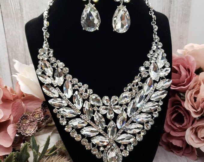 Bridal Necklace Set Wedding Jewelry Necklace for Bride Wedding Necklace Bridal Necklace and Earrings