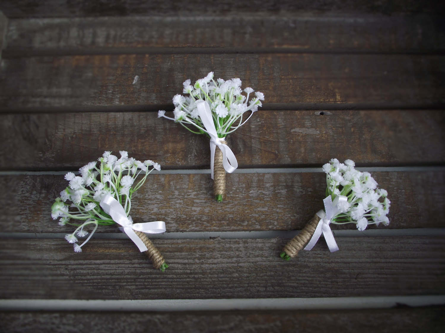 Groom Best Man Buttonhole Babys Breath Gypsophila Etsy