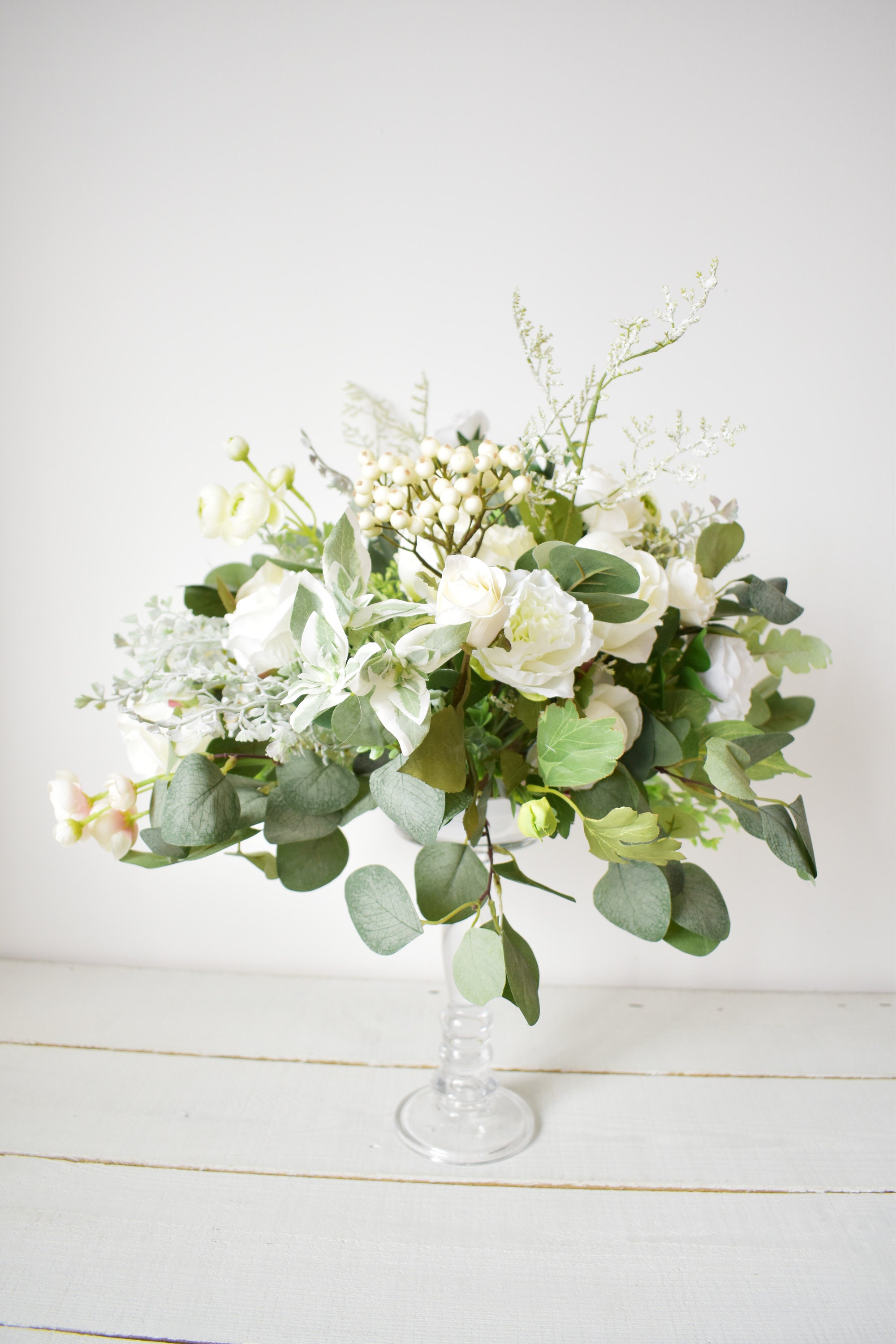 Wedding Reception Centerpiece Silk Flower Arrangement Top Etsy UK