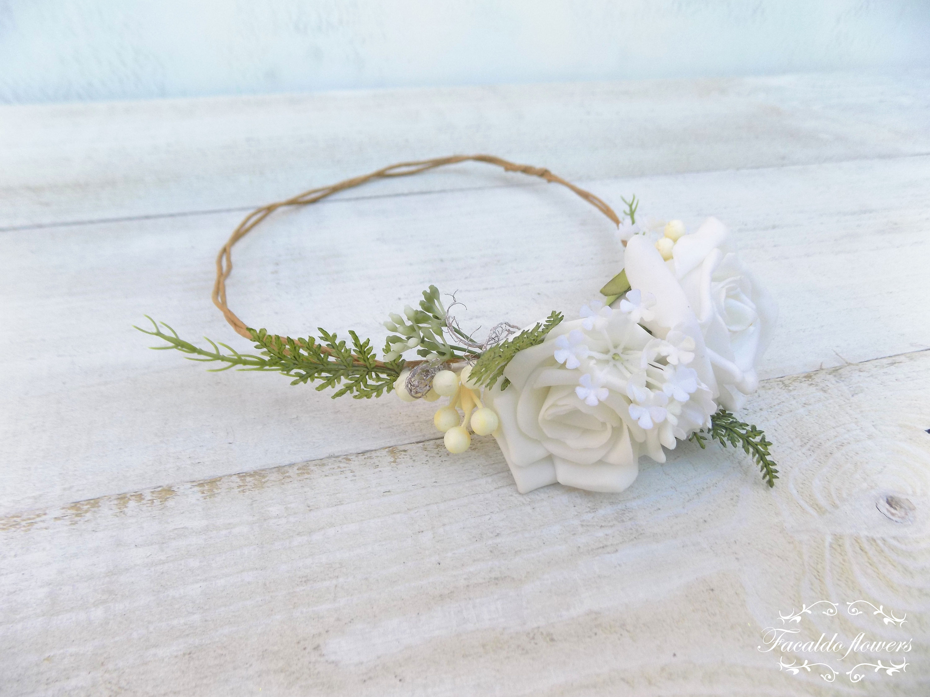 Flower Girl Crown First Communion Hair Accessories Girls Etsy