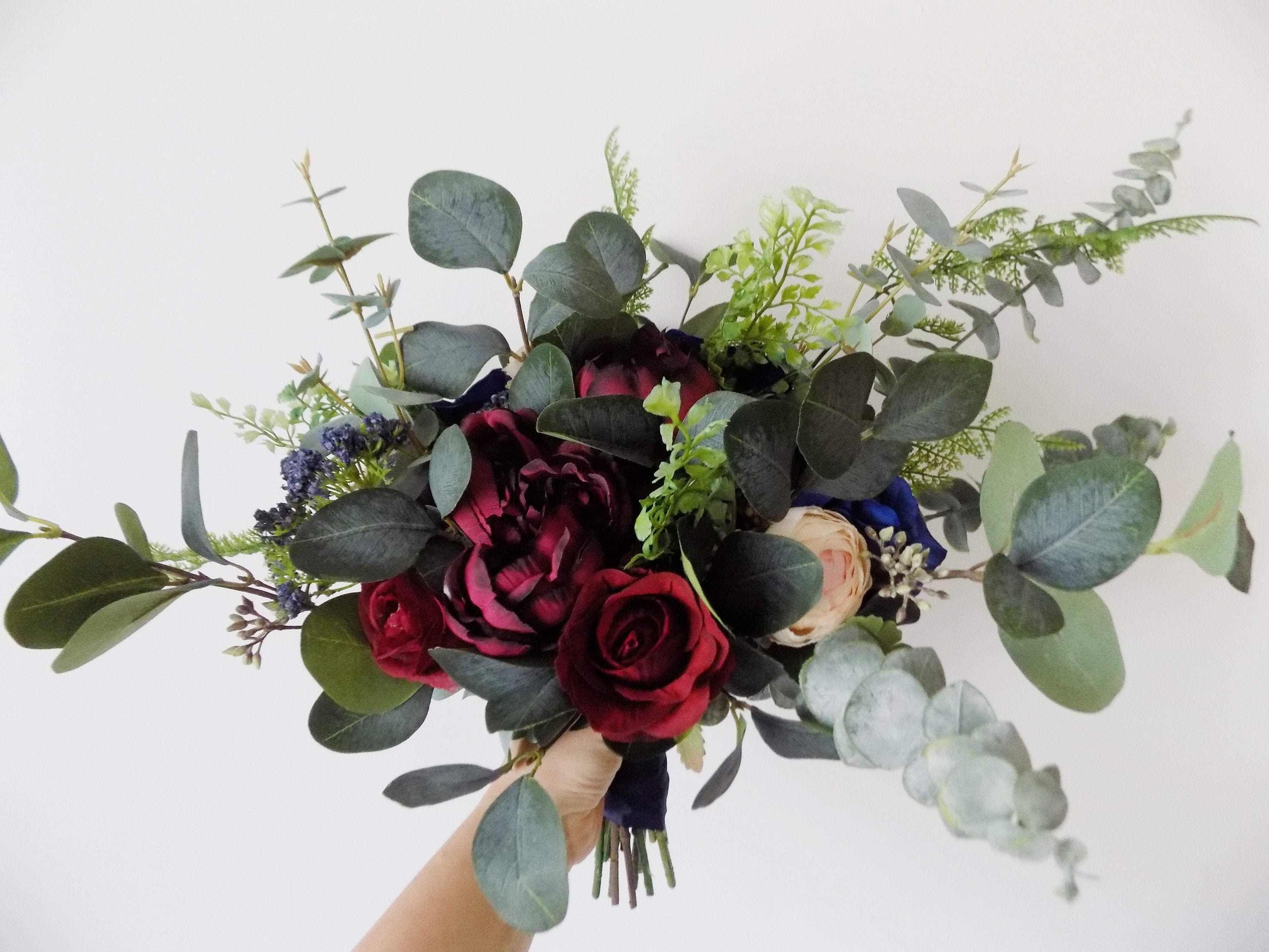 6 Pcs Handmake Artificial Flower Bouquet Wedding Decoration DIY Wreath Top BB 