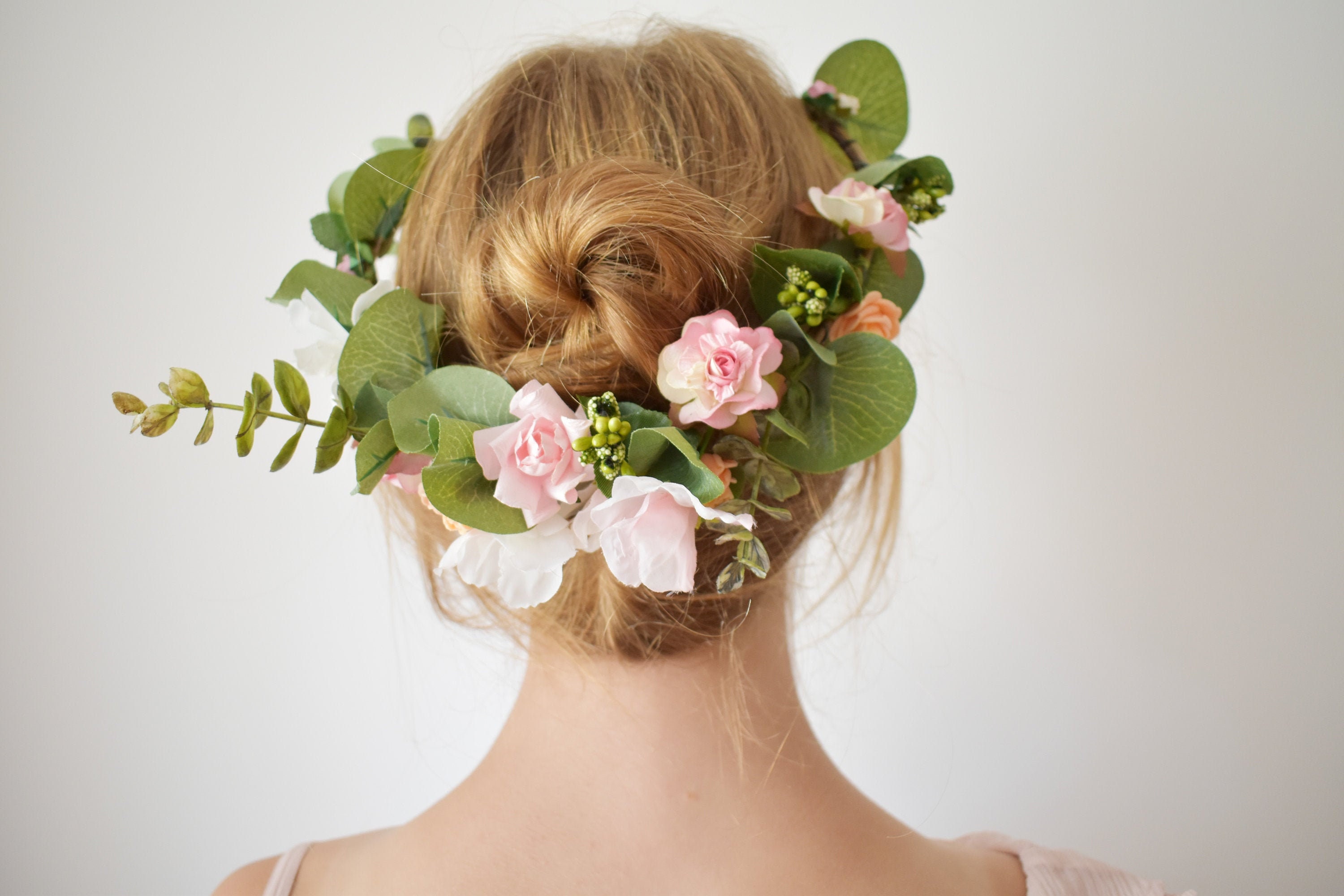 Silk Flower Crown Artificial Crown Bridal Headpiece Floral Etsy UK
