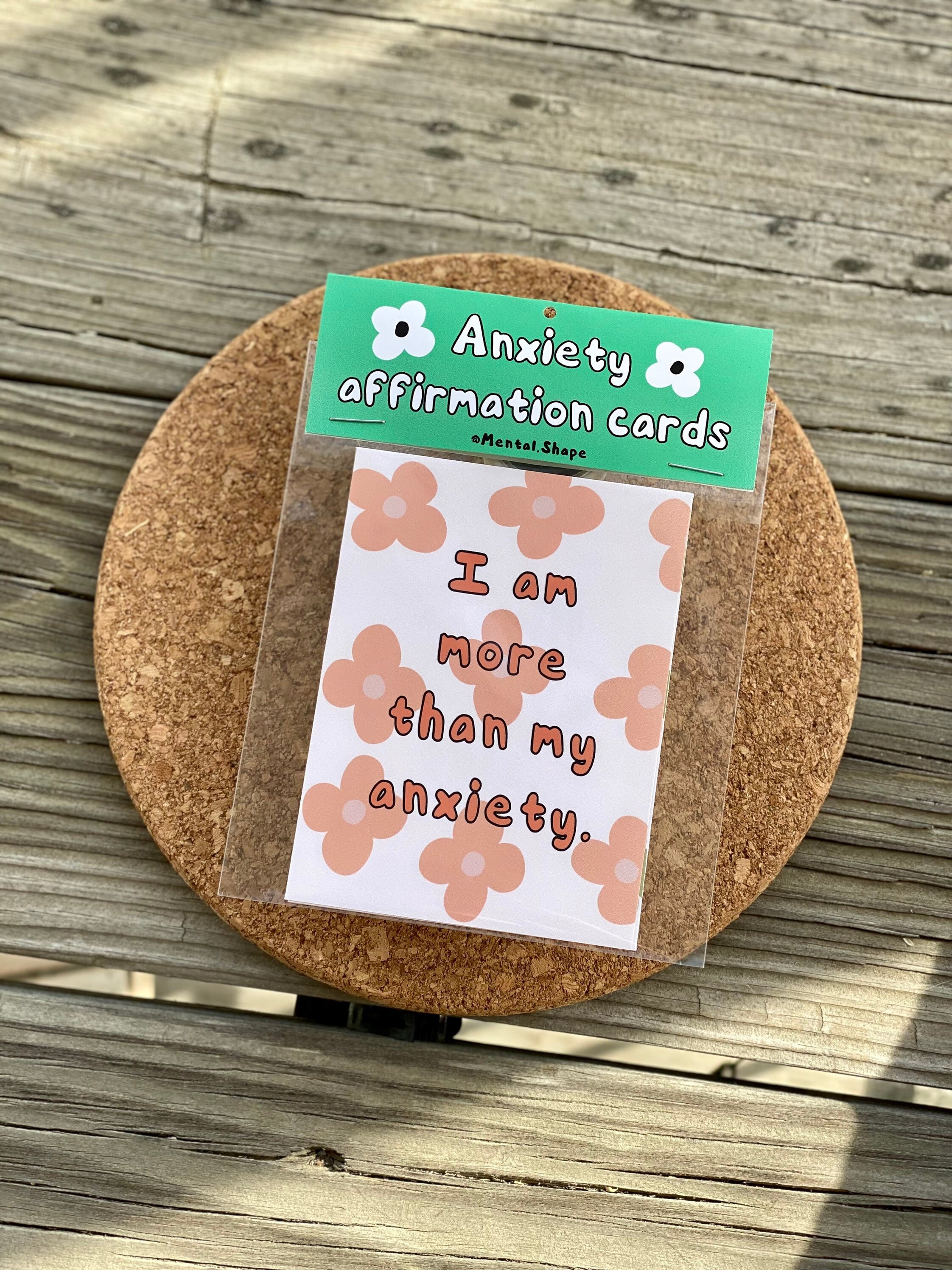 Anxiety Affirmation Cards | Self care, mindfulness cards for mental health | gift for therapists, counselors, friends, partner