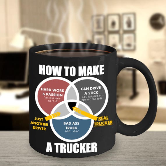 Tazza Di Caffe Divertente Per I Camionisti Come Fare Un Etsy