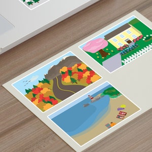 Colorful Seasons Sticker Sheet Spring, Fall, Summer, Winter Decor Accents Pumpkin spice, Winter wonderland, Autumn leaves, Four seasons pack