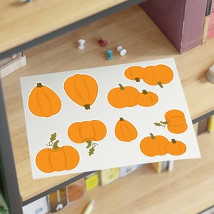 Pumpkins Sticker Sheet, cozy fall stickers for Halloween, spooky stickers, Pumpkin Patch, Autumn Sticker, laptop sticker, fall stickers