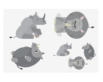 Rhinos - Sticker Sheets