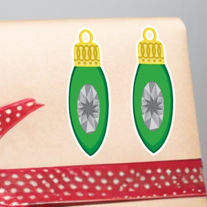 Christmas Ornaments Sticker - christmas lights - gift for teacher - Xmas Accessories