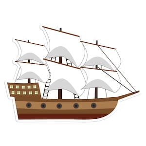Boats - Ship Sticker - Boat Vinyl Sticker For Laptops, Cars, Water Bottles - High Quality, Durable - If the Boats a Rocking