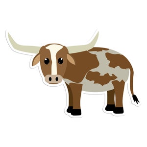 Cowboy Chic: Patriotic Cowboy texas sticker, texas tech gift for him or gifts for her, austin texas art and texas longhorns